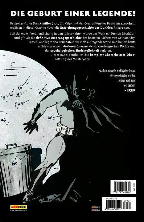 Produktbild Panini Batman: Das erste Jahr (Neuausgabe) (Deutsch, Frank Miller, 2018)