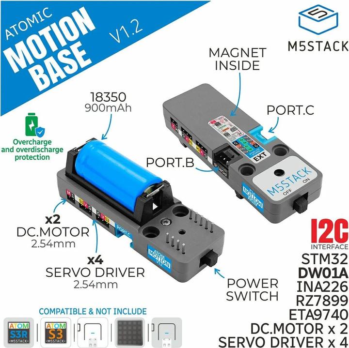 Produktbild M5Stack Atomic Motion Base V1.2