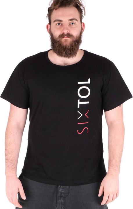 Sixtol Men's T-SHIRT, black, size L, 100% cotton
