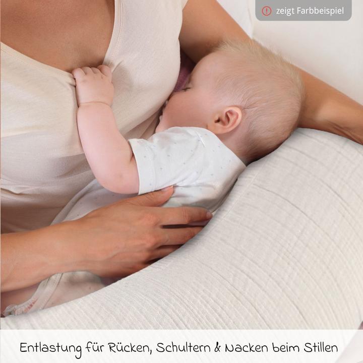 Produktbild Theraline Stillkissen Stillkissen Der Musselinmond - mit feiner (27 x 140 cm)