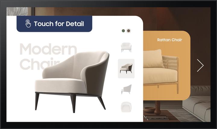 Actual product image Samsung Smart Signage QM32C-T 80,0cm(32") Cap.Touch (1920 x 1080 pixels, 32")