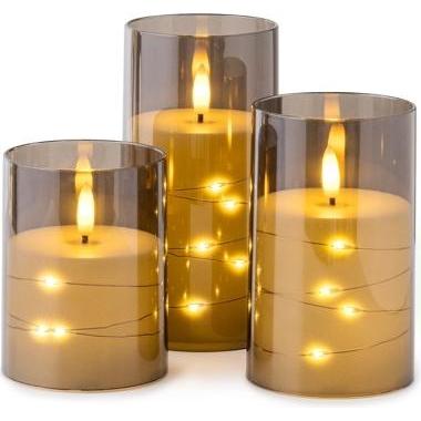 Thumbnail - Olsen Home, Kerzen, LED Light in glass - 3 Pack