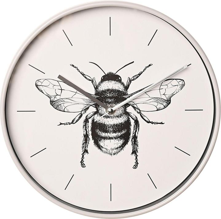 Hestia Bee Wall Clock Grey Case 30cm (30 cm)