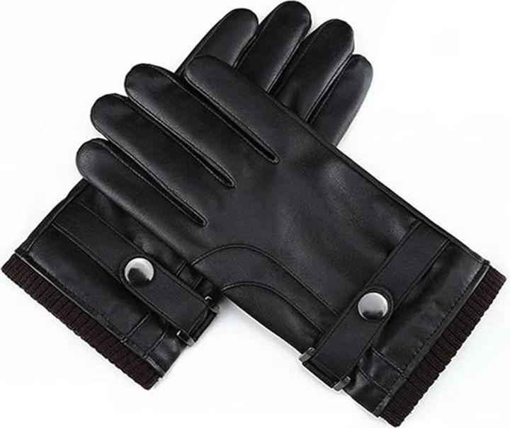 Produktbild Techsuit - Touchscreen Gloves (OG102) - PU, Elegant Design, Windproof, Free Size - Black