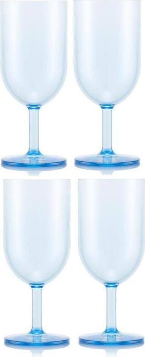 Immagine prodotto Bodum Bicchiere da vino per esterni Octet 230 ml, blu, 4 pezzi (23 cl, 4 Occhiali, Bicchieri da vino bianco)