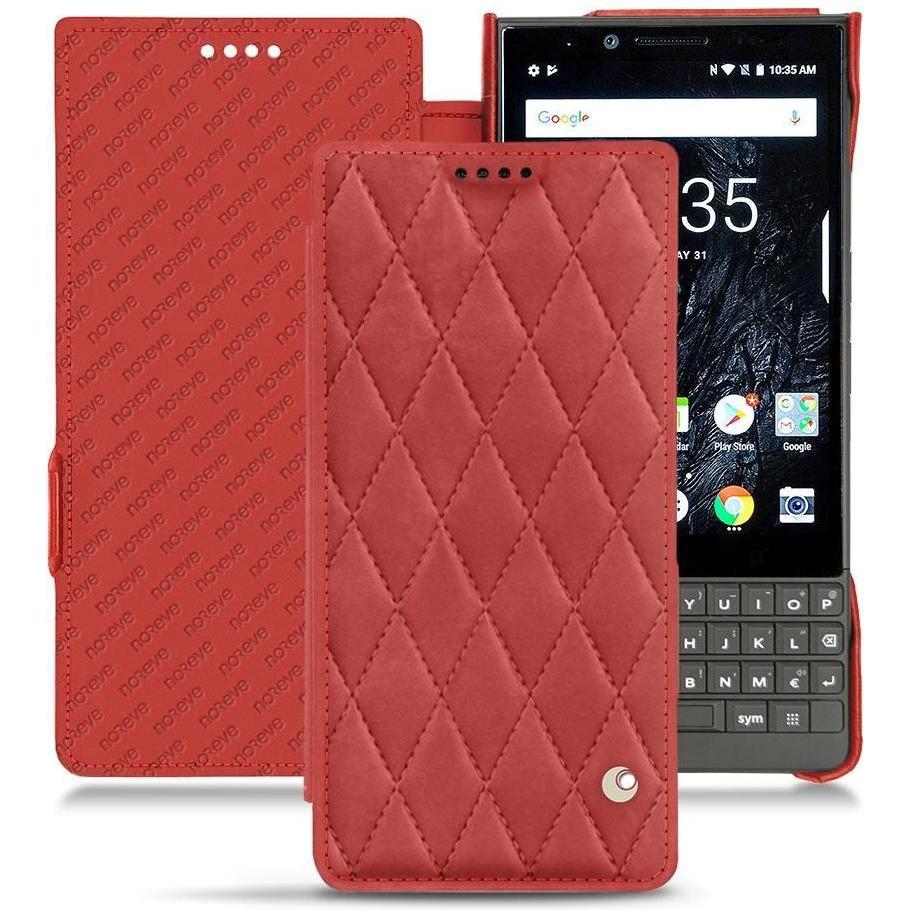 Noreve Lederschutzhülle horizontal (Blackberry KEY2), Smartphone Hülle, Rot
