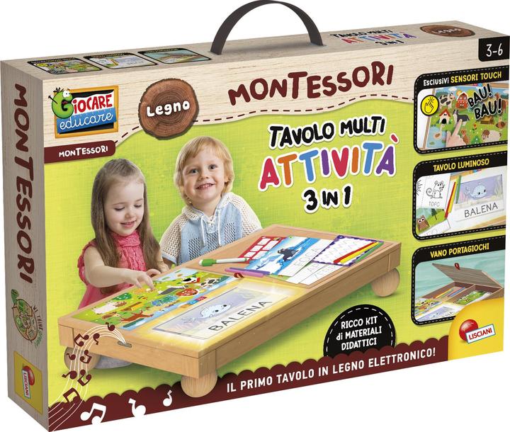 Image du produit Lisciani Table D'Activités Multiples En Bois Montessori