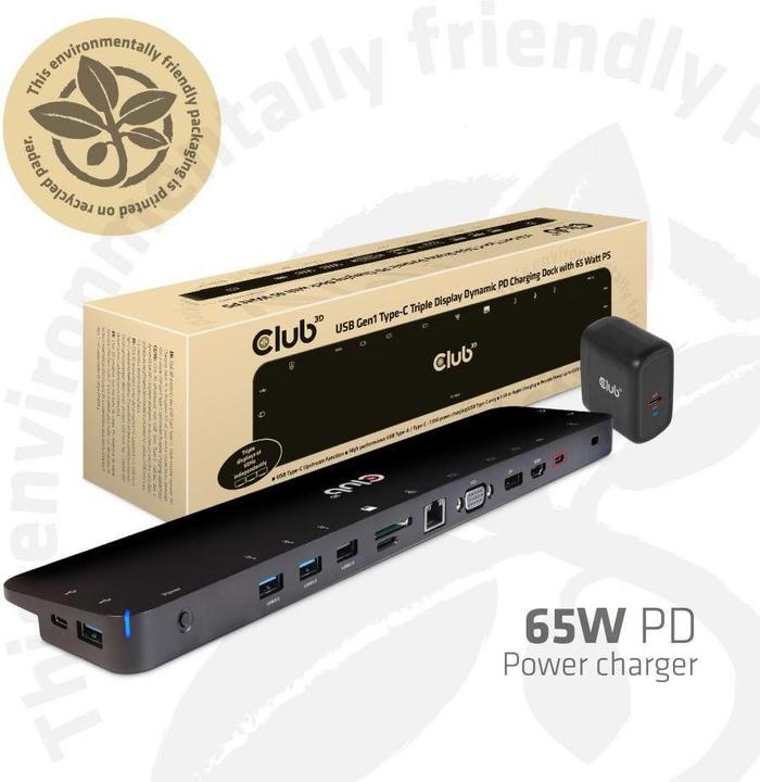 Image du produit Club 3D Triple Display Dynamic (Port de connexion (propriétaire), 3 ports)