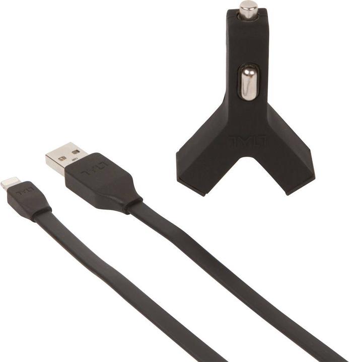 Actual product image Tylt Y-CHARGE Dual USB Car Charger Black