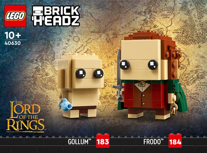 Actual product image LEGO Brickheadz Frodo & Gollum (40630, LEGO Brickheadz)