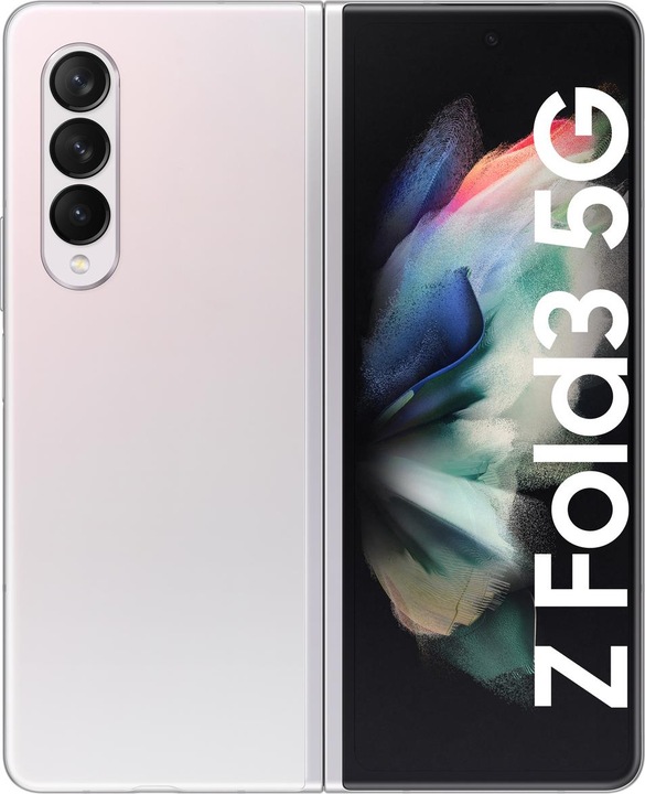 Actual product image Samsung Galaxy Z Fold3 5G EU (256 GB, Phantom silver, 7.60", SIM + eSIM, 12 Mpx, 5G)
