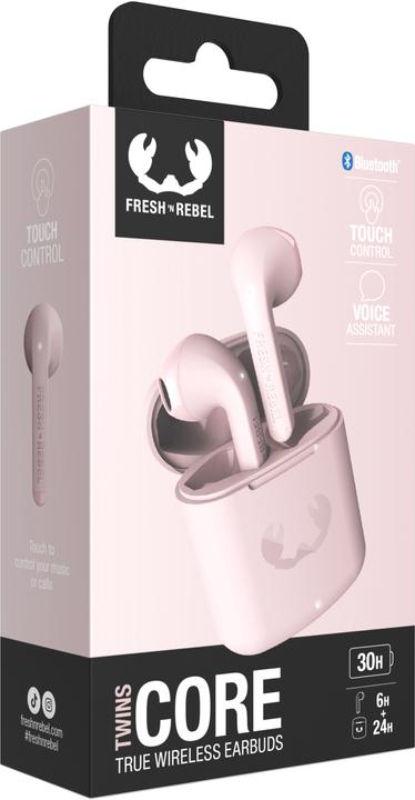 Productafbeelding Fresh'N Rebel n Rebel - Twins Core - Echte draadloze oordopjes - Rookroze (Geen ruisonderdrukking, 6 h, Draadloze)
