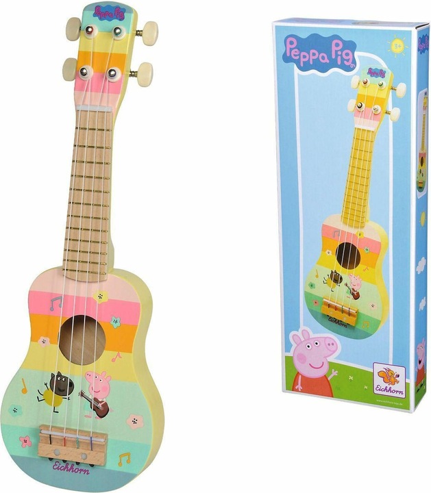Produktbild Eichhorn Peppa Pig Holz Ukulele 43cm (Deutsch)