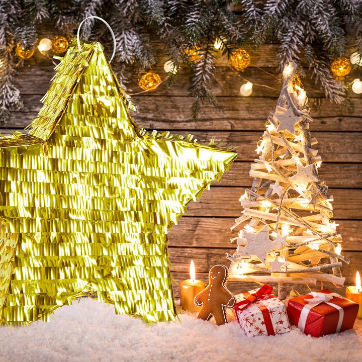 Actual product image Relaxdays Golden Star Pinata (1 pcs.)