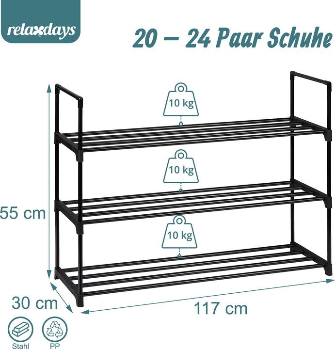 Productafbeelding Relaxdays Schuhregal (117 x 30 x 55 cm)