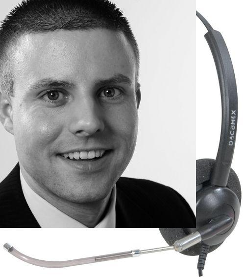 Immagine prodotto Dacomex Cuffia professionale con tubo vocale -monaurale (Cablato, USB-A)