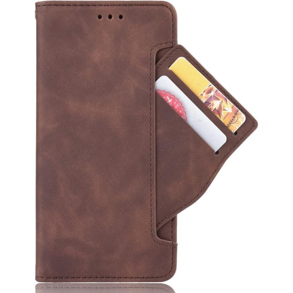 Thumbnail - Cover-Discount Sony Xperia 10 IV - Etui mit vielen Kartenfächer braun (Sony Xperia 10 IV), Smartphone Hülle, Braun