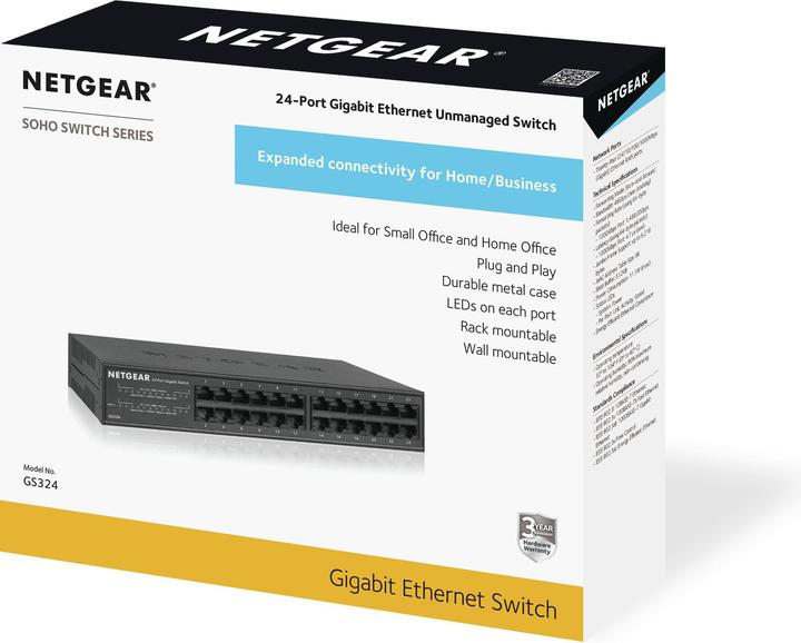 Produktbild Netgear Gs324-100eus (24 Ports)