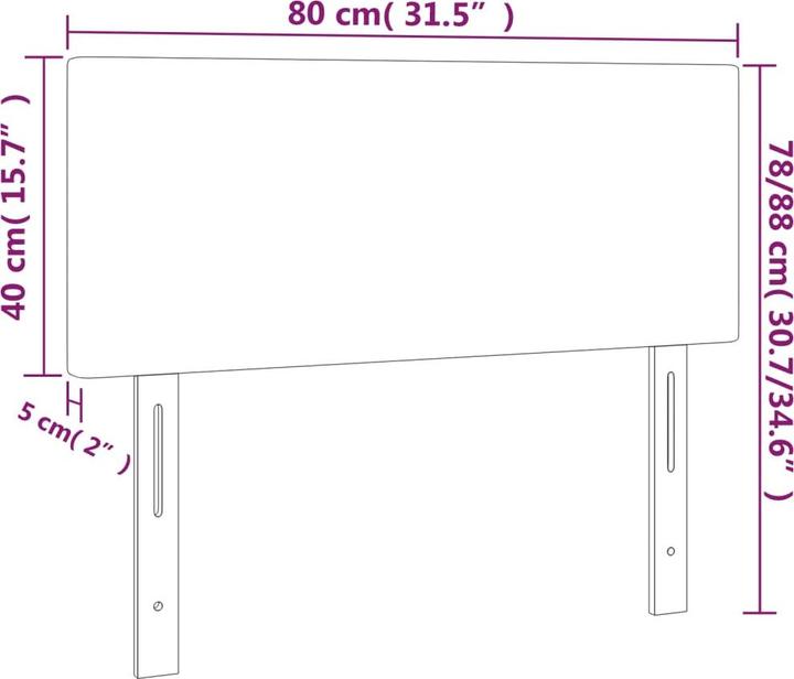 Actual product image vidaXL LED Kopfteil (200 x 5 x 128 cm)