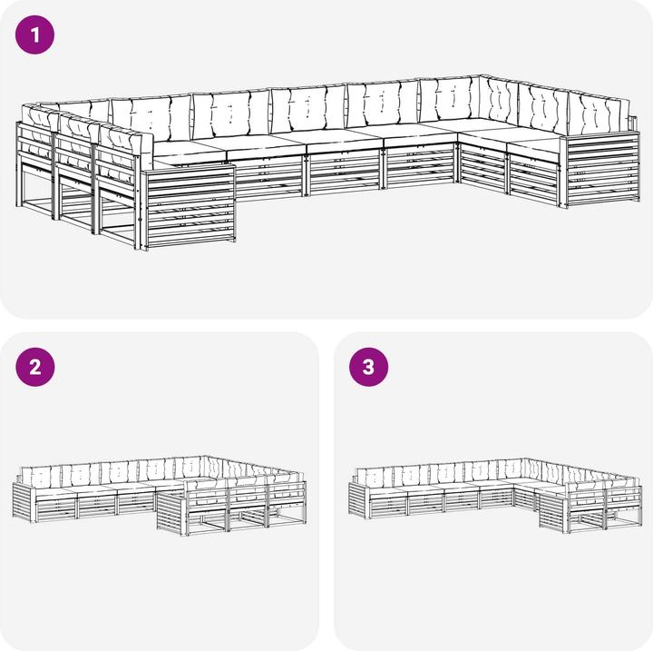 Produktbild vidaXL Outdoor-Sofa