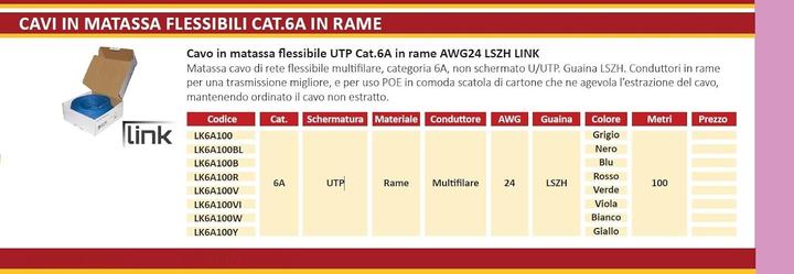 Actual product image hank network cable category 6a non (UTP, CAT6a, 100 m)