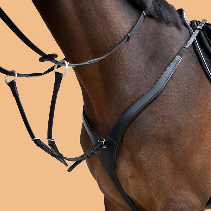 Produktbild Fouganza Vorderzeug 3-Punkt Pferd Leder