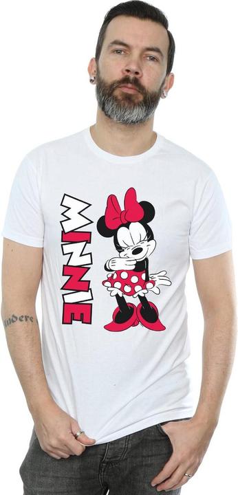 Actual product image Disney Mens Minnie Mouse Giggling T-Shirt (M)