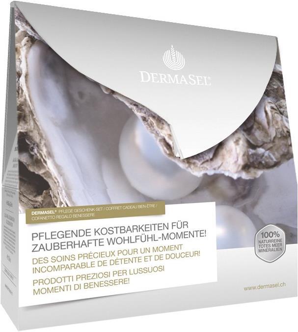 Produktbild DermaSel Totes Meer Geschenkbox Perlen - Badesalz, Duschgel, Gesichtsmaske, Handcreme (Gesichtspflege Set)
