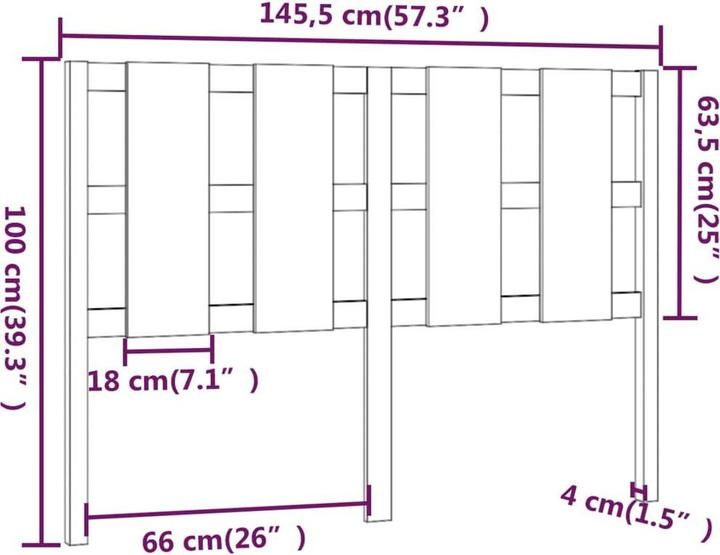 Image du produit vidaXL Kopfteil (145 x 5 x 100 cm)