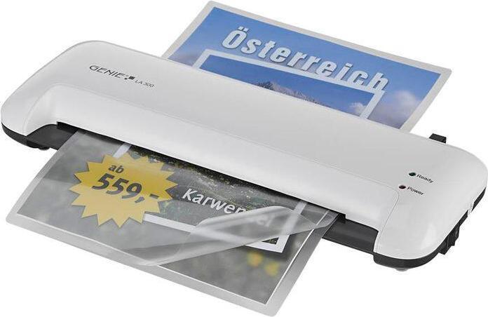 Actual product image Genie Laminator DIN, incl. 5 laminating foils (80 - 125 µm, A4)