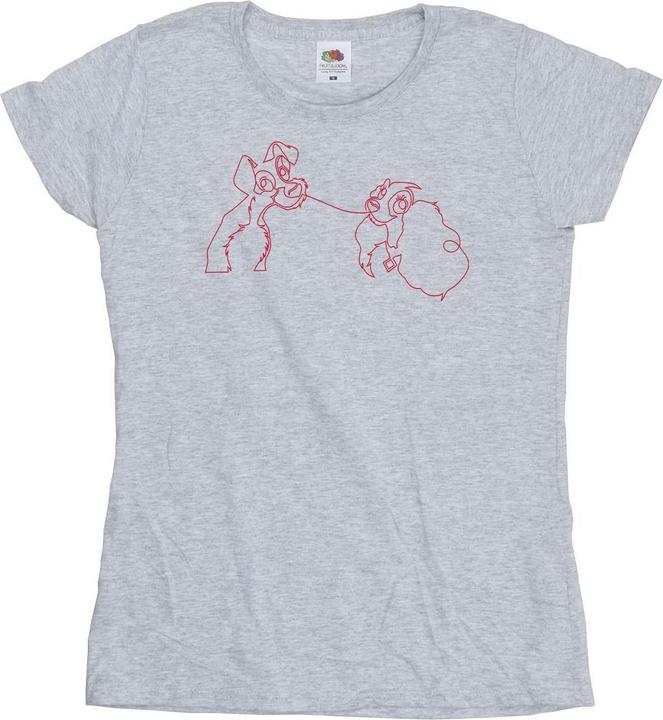 Produktbild Disney Lady And The Tramp Spaghetti Outline TShirt (M)
