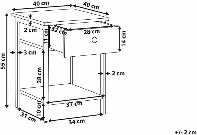 Produktbild Beliani Vester (40 x 55 x 40 cm)