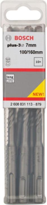 Actual product image Bosch Hausgeräte Hammerbohrer plus-3 7x100x160mm 10 Stk. (7 millimetres)