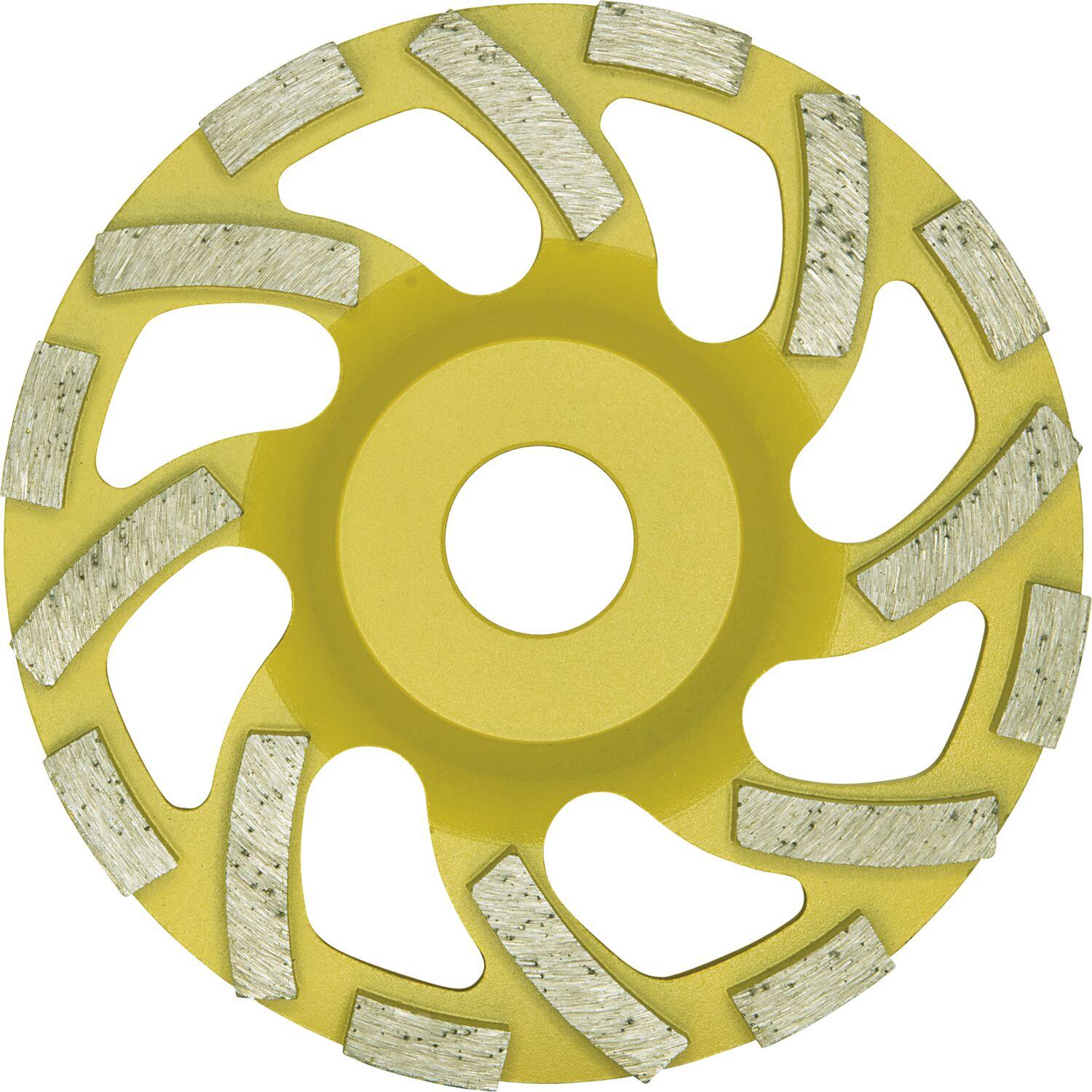 Diewe, Schleifmittel, Diamant Trockenschleifteller New Fan Cup Gelb 125 x 22 x 22.23 mm