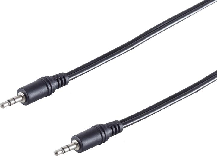 Actual product image S-Conn Audioanschlusskabel 3,5mm Klinke Stereo, 5,0m schwarz (5 m, AUX cable)
