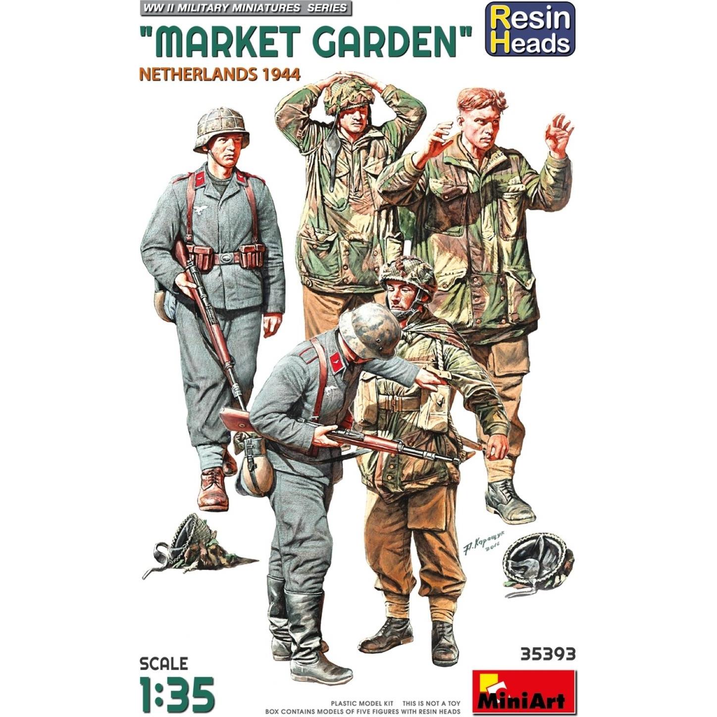 Mini art Market Garden" (Netherlands 1944) Resin Heads