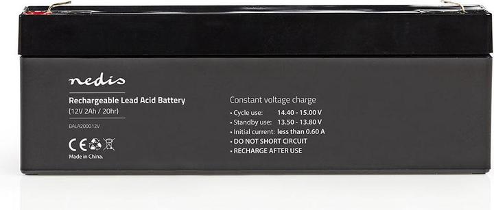Produktbild Nedis Wiederaufladbare Blei-Säure-Batterie - Wiederaufladbar - 12 V - 2000 mAh - 178 mm - 34 mm - (12 V, 2 Ah)