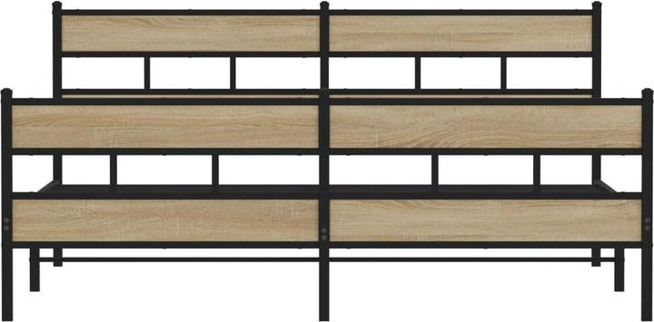 Image du produit VidaXL Lit métallique Cadre de lit Sommier à lattes Lit double sans matelas 180x200cm (180 x 200 cm)