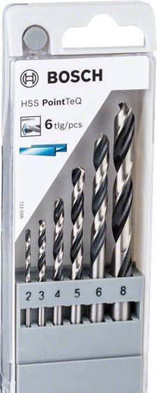 Actual product image Bosch Professional Zubehör HSS twist drill set PointTeQ, 6 pcs., 2-8 mm (6 mm, 3 mm, 5 mm, 8 mm, 2 mm, 4 mm)