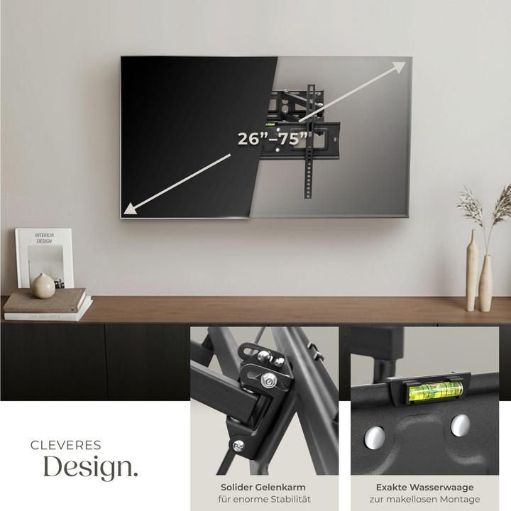 Actual product image tectake TV wall mount (Wall, 100 kg, 26" - 55")