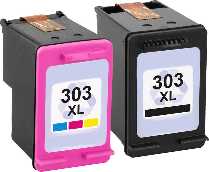 Actual product image Plutoos HP 303 XL HP 303 XL cartridges XXL compatible (FC, CL)