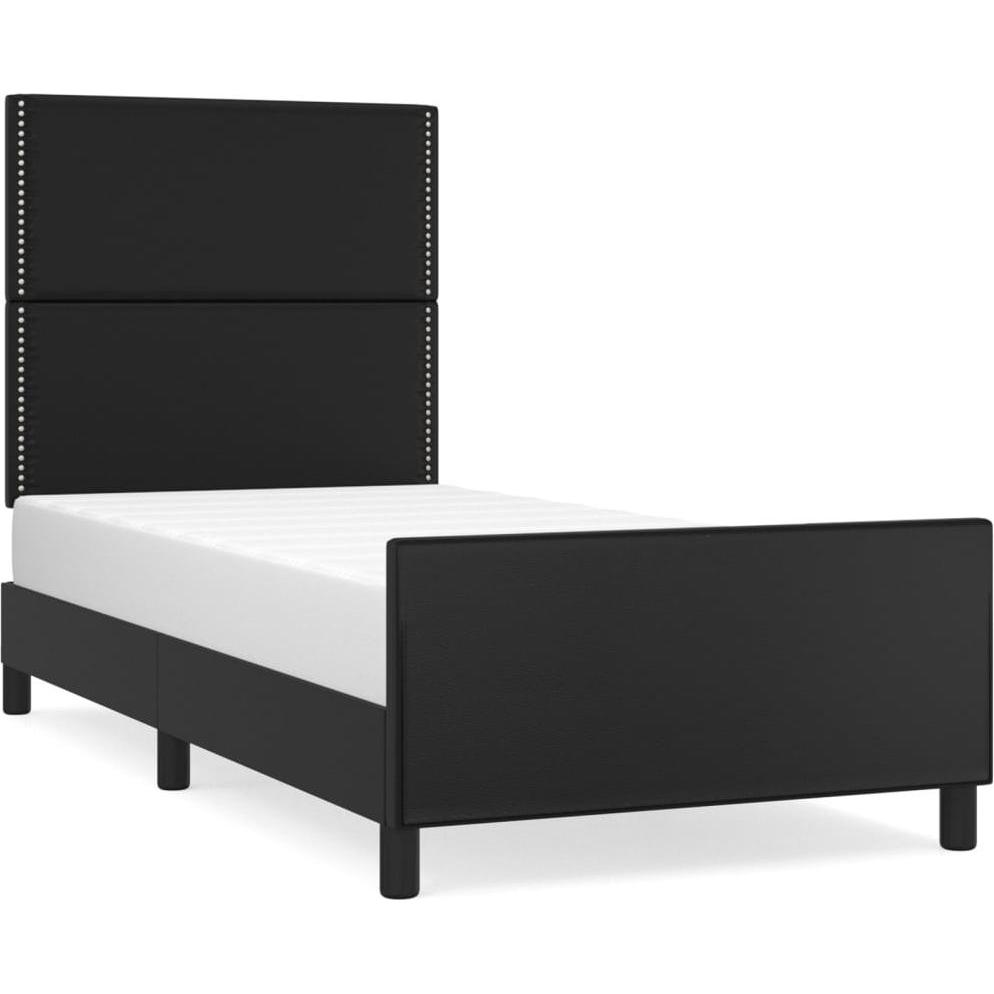 VidaXL, Bett Zubehör, Bettgestell mit Kopfteil Kunstleder (120 x 190 cm)