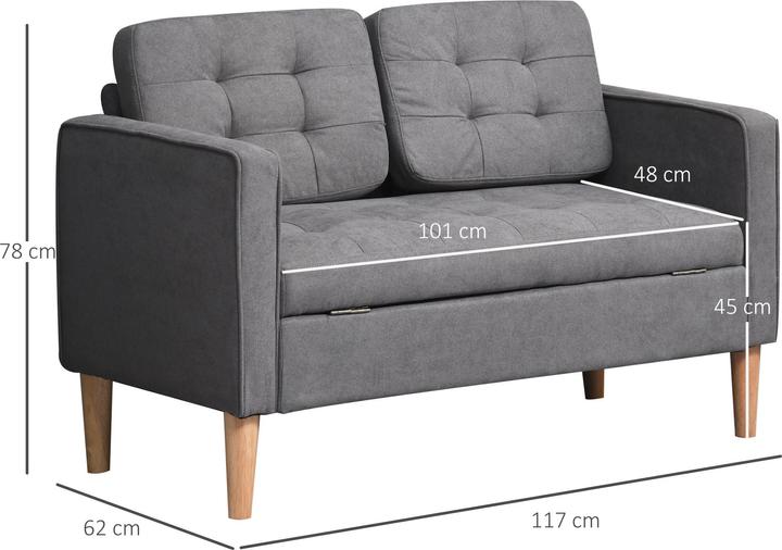 Produktbild Homcom 2-Sitzer Sofa (2-Sitzer)