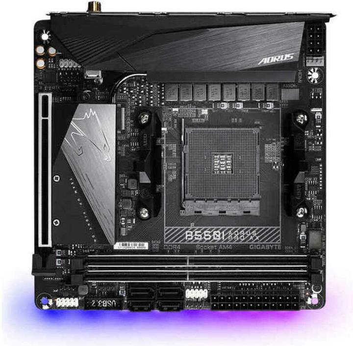 Actual product image Gigabyte B550I Aorus Pro AX (AM4, AMD B550, Mini-ITX)
