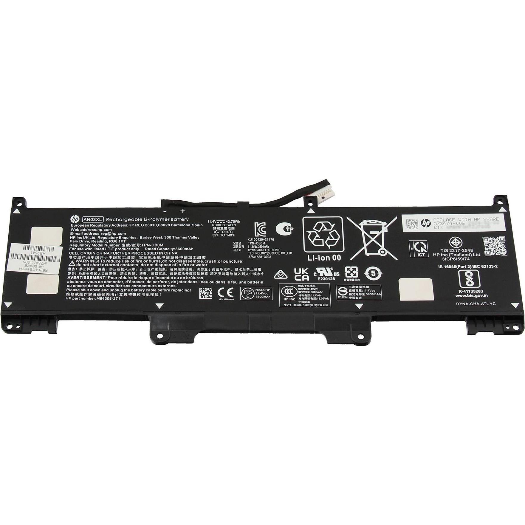HP M73474-005 (3 Zellen, 3600 mAh), Notebook Akku