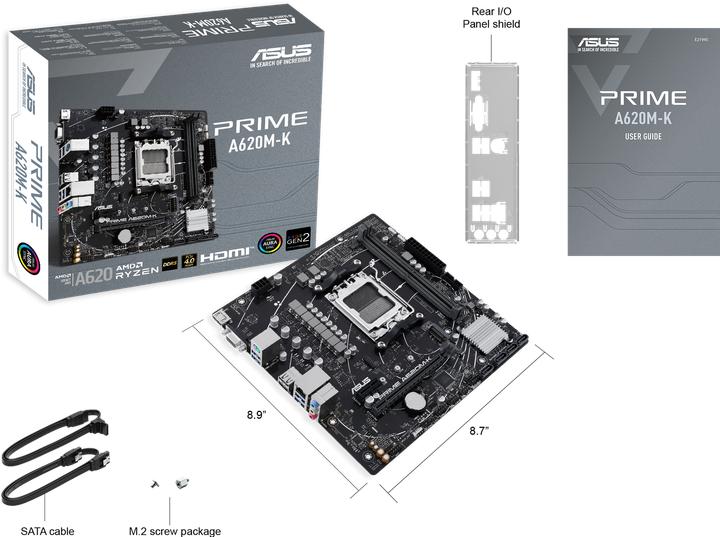 Produktbild ASUS PRIME A620M-K (AM5, AMD A620, mATX)