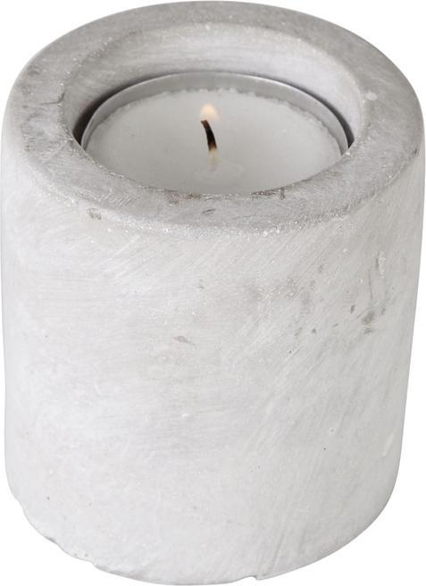 Produktbild müller Kerzen Kerzenhalter 2 in 1 Stone 6.5 x 6 cm, 1 Stück, Steingrau (6.5 x 6 x 6 cm)