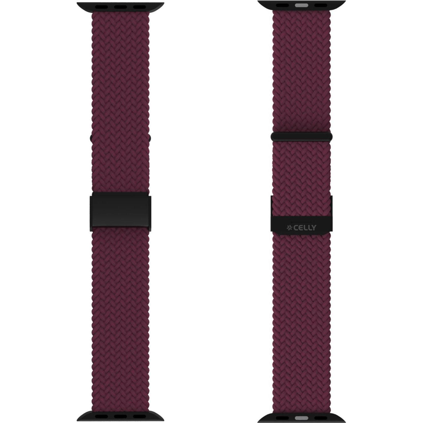 Celly WBand Cinturino per Apple Watch 42/44/45mm, Cinturini per orologi, Rosso