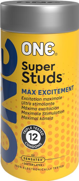 One Super Studs" 12 studded condoms - vegan & without harmful ingredients (12 pcs.)