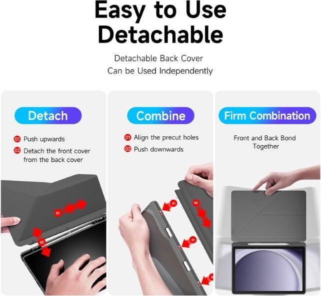 Actual product image Dux Ducis Magi Series Bookcover Hülle (Samsung Galaxy Tab A11+, Samsung Galaxy Tab A9+)